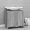 Stylish Bathroom Cabinet Grey Sonoma - 60x33x60 cm