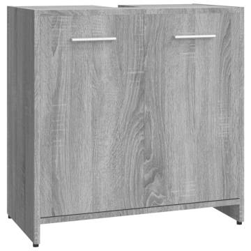 Stylish Bathroom Cabinet Grey Sonoma - 60x33x60 cm