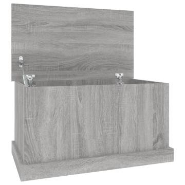 Stylish Grey Sonoma Storage Box - 70x40x38 cm Engineered Wood