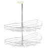 2-Tier Kitchen Wire Basket - Silver & Rotatable | HipoMarket