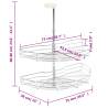 2-Tier Kitchen Wire Basket - Silver & Rotatable | HipoMarket