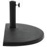 15 kg Half Round Black Parasol Base - Durable & Decorative