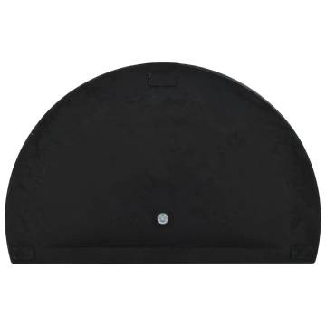 15 kg Half Round Black Parasol Base - Durable & Decorative