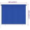 Outdoor Roller Blind 180x140 cm Blue - UV Protection | Hipomarket