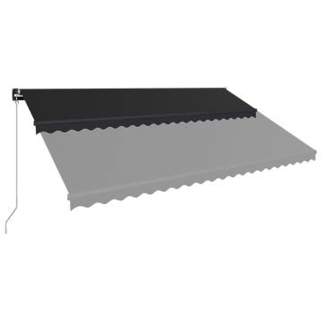 Manual Retractable Awning 500x300 cm Anthracite | HipoMarket UK