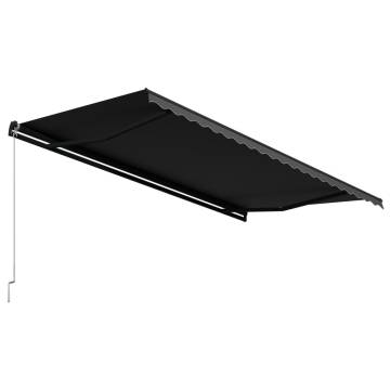 Manual Retractable Awning 500x300 cm Anthracite | HipoMarket UK