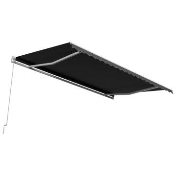 Manual Retractable Awning 500x300 cm Anthracite | HipoMarket UK