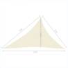 Sunshade Sail 3x4x5 m Cream - Ideal Outdoor Shelter