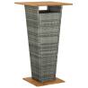 Bar Table Grey 60x60x110 cm Poly Rattan and Solid Acacia Wood Colour grey Size 60 x 60 x 110 cm Quantity in Package 1 