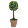 Artificial Boxwood Plants 2 pcs - Ball Shaped Green 56 cm