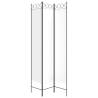 3-Panel Room Divider White - 120x220 cm Fabric | Hipomarket