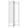 3-Panel Room Divider White - 120x220 cm Fabric | Hipomarket