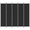 5-Panel Black Room Divider - Stylish & Versatile | HipoMarket