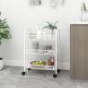 3-Tier Kitchen Trolley White 46x26x64 cm Iron Colour white Size 46 x 26 x 64 cm 