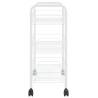 3-Tier Kitchen Trolley White - Durable Iron Cart | HipoMarket