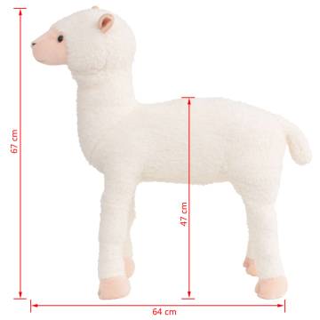 Standing Plush Toy Alpaca White XXL - Soft & Cuddly