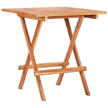 Folding Bistro Table - Solid Teak Wood 60x60 cm | Hipo Market