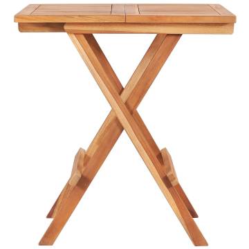 Folding Bistro Table - Solid Teak Wood 60x60 cm | Hipo Market