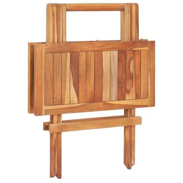 Folding Bistro Table - Solid Teak Wood 60x60 cm | Hipo Market