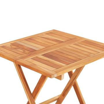 Folding Bistro Table - Solid Teak Wood 60x60 cm | Hipo Market