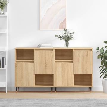 Classic Sonoma Oak Sideboards - 2 pcs Engineered Wood