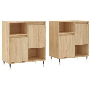 Classic Sonoma Oak Sideboards - 2 pcs Engineered Wood