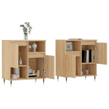 Classic Sonoma Oak Sideboards - 2 pcs Engineered Wood