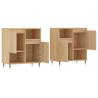 Classic Sonoma Oak Sideboards - 2 pcs Engineered Wood