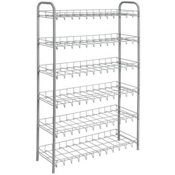 Buy Metaltex 6-Tier Shoe Rack - Silver Grey | HipoMarket