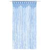 Macrame Curtain Blue 140x240 cm Cotton - Stylish Home Décor