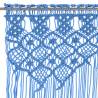 Macrame Curtain Blue 140x240 cm Cotton - Stylish Home Décor