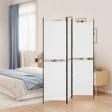 3-Panel White Room Divider | 150x200 cm Fabric - HipoMarket