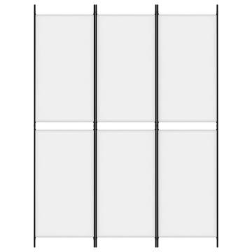 3-Panel White Room Divider | 150x200 cm Fabric - HipoMarket