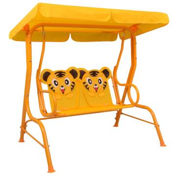 Kids Swing Bench Yellow - Perfect Garden Fun | Hipomarket