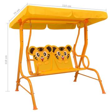 Kids Swing Bench Yellow - Perfect Garden Fun | Hipomarket