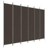 6-Panel Room Divider Brown - Versatile & Space-Saving