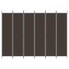 6-Panel Room Divider Brown - Versatile & Space-Saving