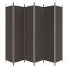 6-Panel Room Divider Brown - Versatile & Space-Saving