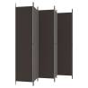 6-Panel Room Divider Brown - Versatile & Space-Saving