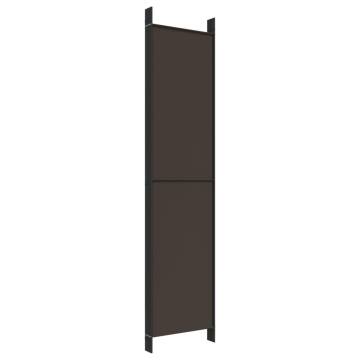 6-Panel Room Divider Brown - Versatile & Space-Saving