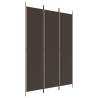 3-Panel Room Divider Brown - 150x220 cm Fabric | HipoMarket