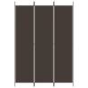 3-Panel Room Divider Brown - 150x220 cm Fabric | HipoMarket