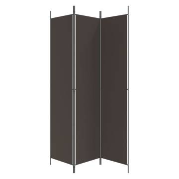 3-Panel Room Divider Brown - 150x220 cm Fabric | HipoMarket