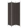 3-Panel Room Divider Brown - 150x220 cm Fabric | HipoMarket