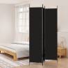 3-Panel Room Divider Black 150x220 cm Fabric Colour black Size 150 x 220 cm Number of 1 Number_of_Panels 3 