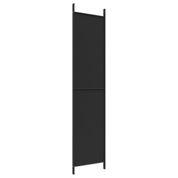 3-Panel Black Room Divider 150x220 cm - Stylish and Functional