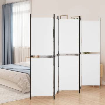 5-Panel Room Divider White 250x180 cm - Stylish Privacy Solution