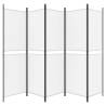 5-Panel Room Divider White 250x180 cm - Stylish Privacy Solution