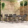 9 Piece Garden Dining Set Grey Colour grey Size 200 cm table length Number of 8 