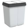 Dual Bin White 2x25 L - Ideal for Waste Separation